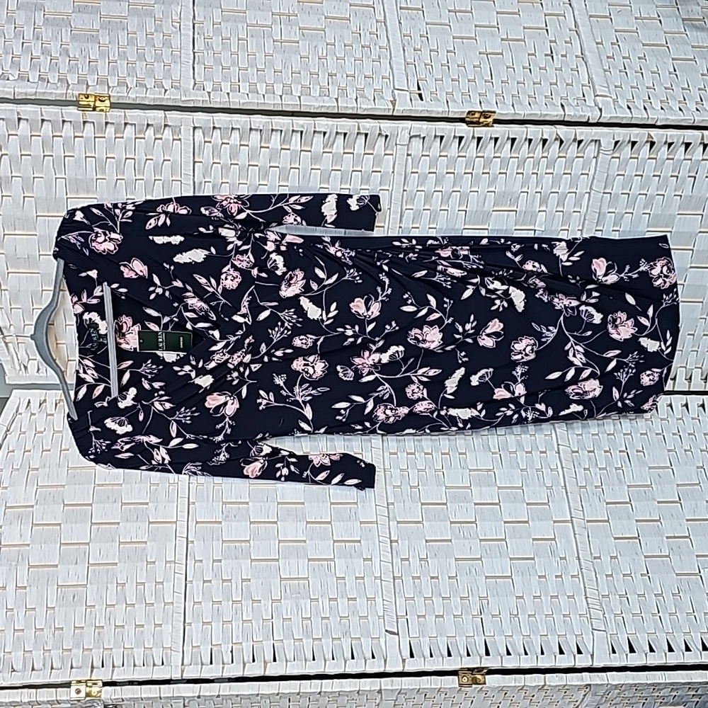 Lauren Navy/Pink Floral Dress - 12